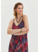 Adjustable Straps Asymmetric Cut Women's Long Dress 4658
